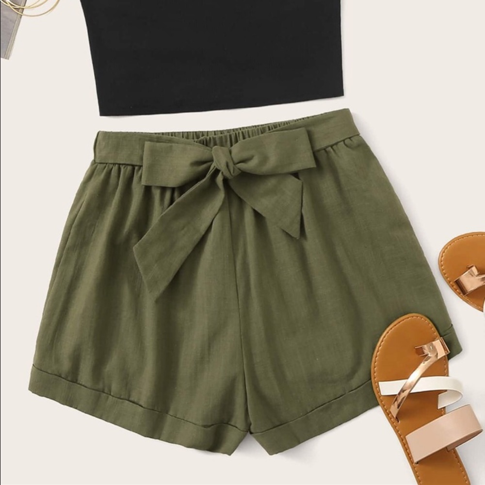 Olive green shorts